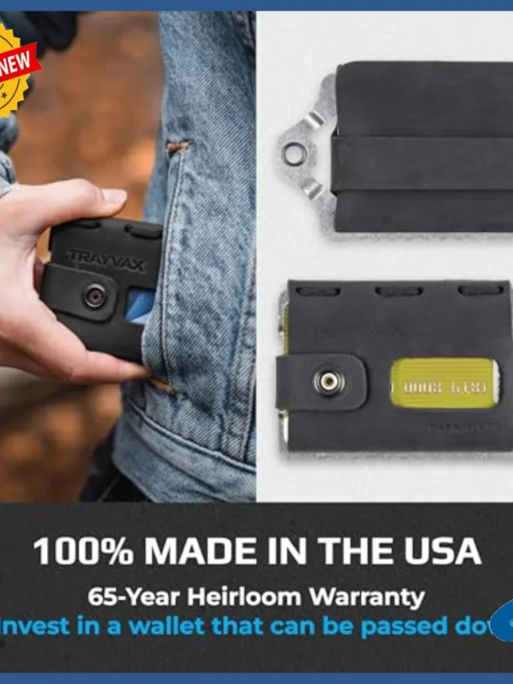 RFID Blocking Slim Leather Metal Wallet with Money Clip Bottle Opener